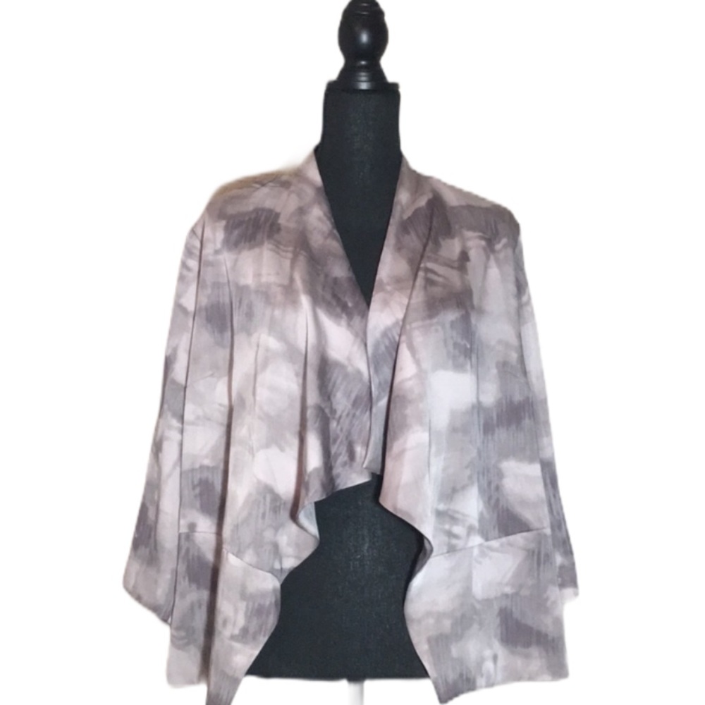 🆕 COLDWATER CREEK Watercolor Pastel Silky Jacket M